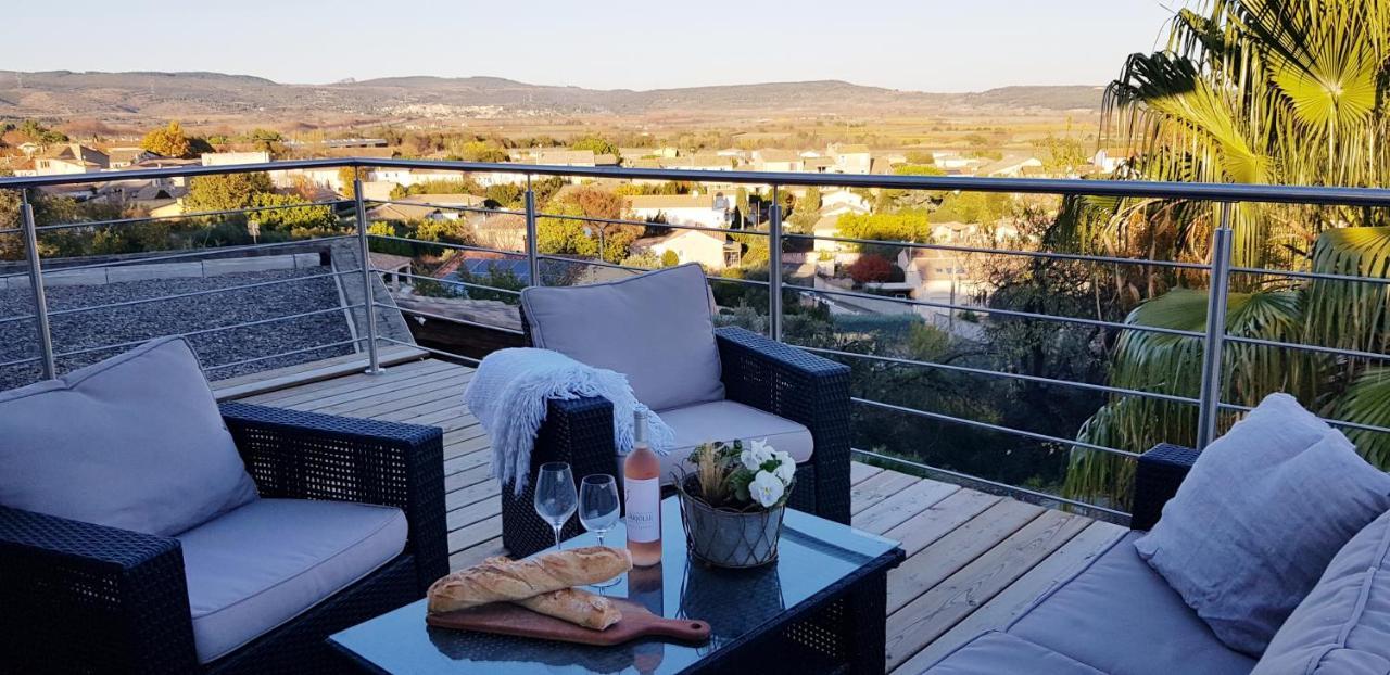 Beautiful Villa With A Stunning View Roujan Kültér fotó