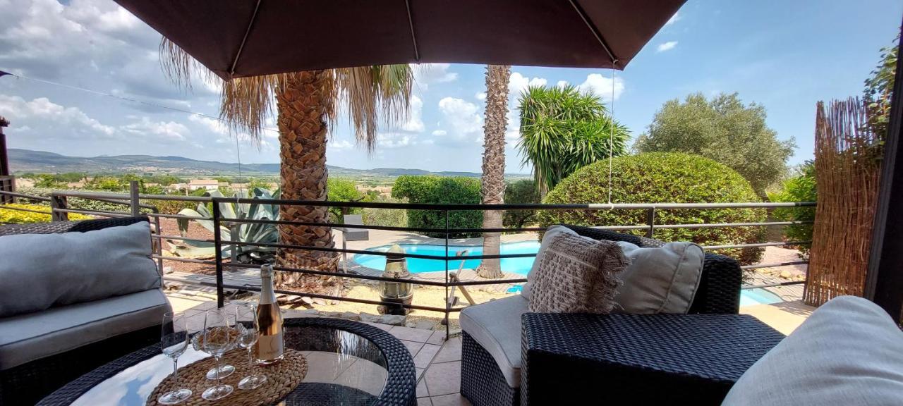Beautiful Villa With A Stunning View Roujan Kültér fotó