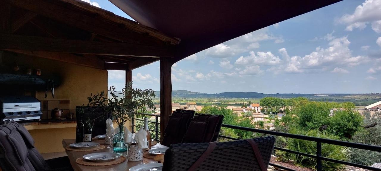 Beautiful Villa With A Stunning View Roujan Kültér fotó