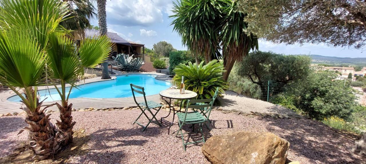 Beautiful Villa With A Stunning View Roujan Kültér fotó
